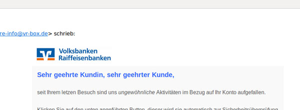 Bank Fur Kirche Und Caritas Eg Paderborn Phishing Mail Sicheres